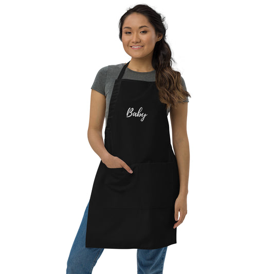 Embroidered 'Baby' Apron