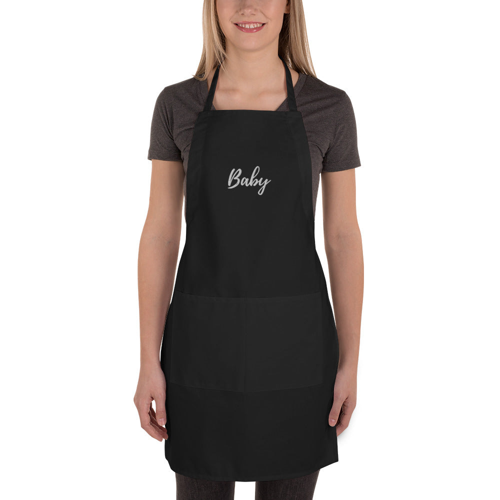 Embroidered 'Baby' Apron