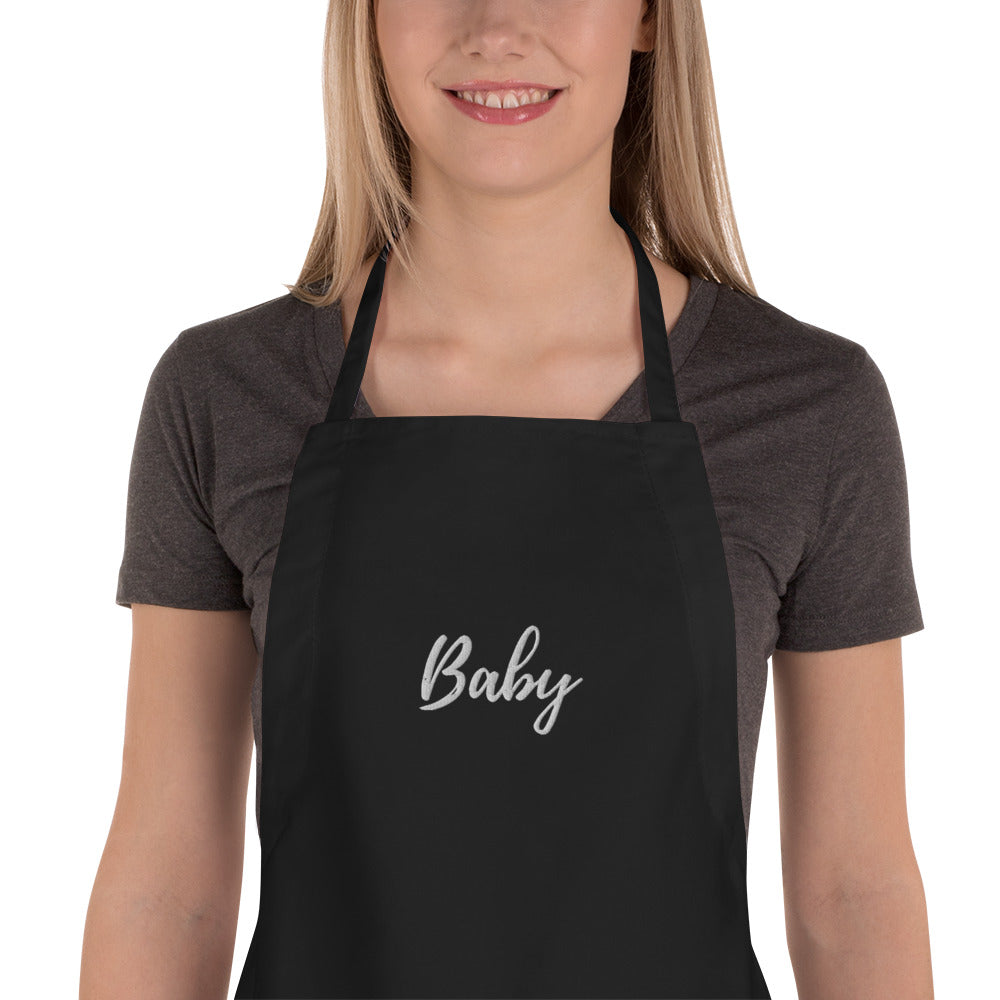 Embroidered 'Baby' Apron
